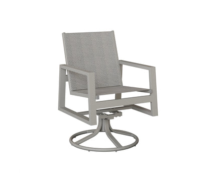 Vida Padded Sling Swivel Rocker Dining Chair