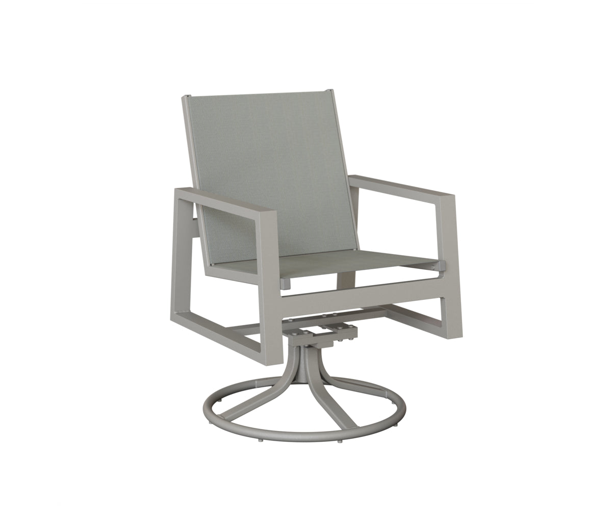 Vida Padded Sling Swivel Rocker Dining Chair