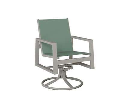 Vida Padded Sling Swivel Rocker Dining Chair