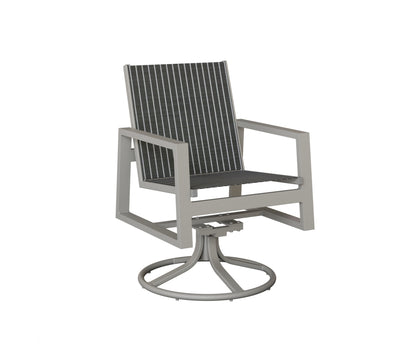 Vida Padded Sling Swivel Rocker Dining Chair