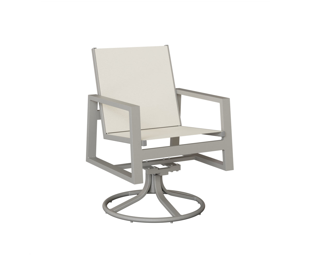 Vida Padded Sling Swivel Rocker Dining Chair