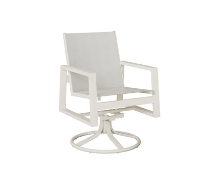 Vida Padded Sling Swivel Rocker Dining Chair