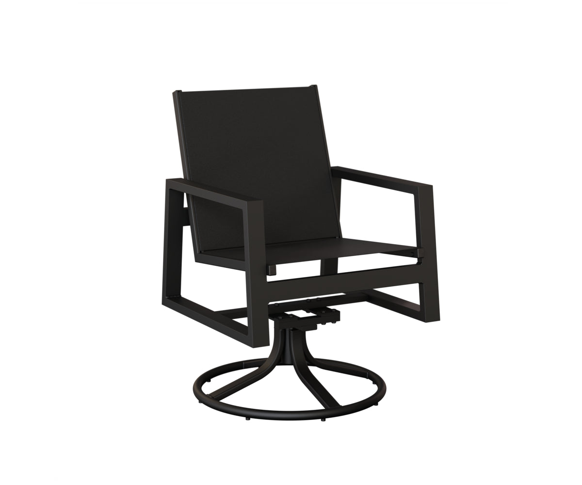 Vida Padded Sling Swivel Rocker Dining Chair