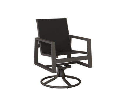 Vida Padded Sling Swivel Rocker Dining Chair