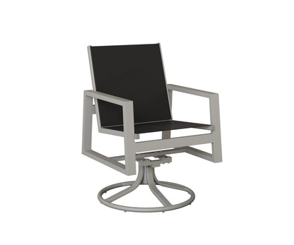 Vida Padded Sling Swivel Rocker Dining Chair