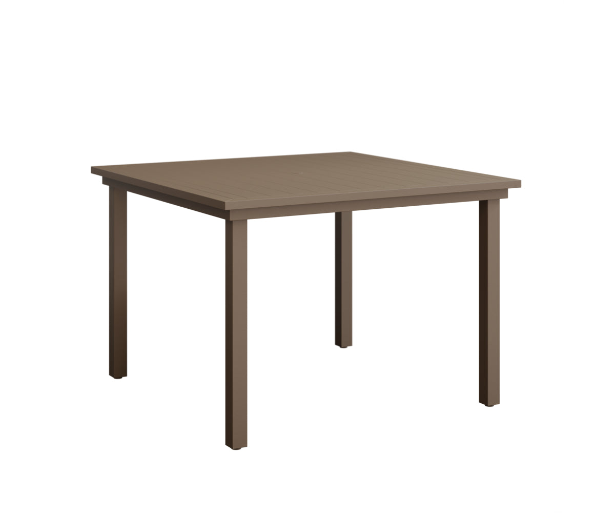 Vida 44" Aluminum Square Dining Table