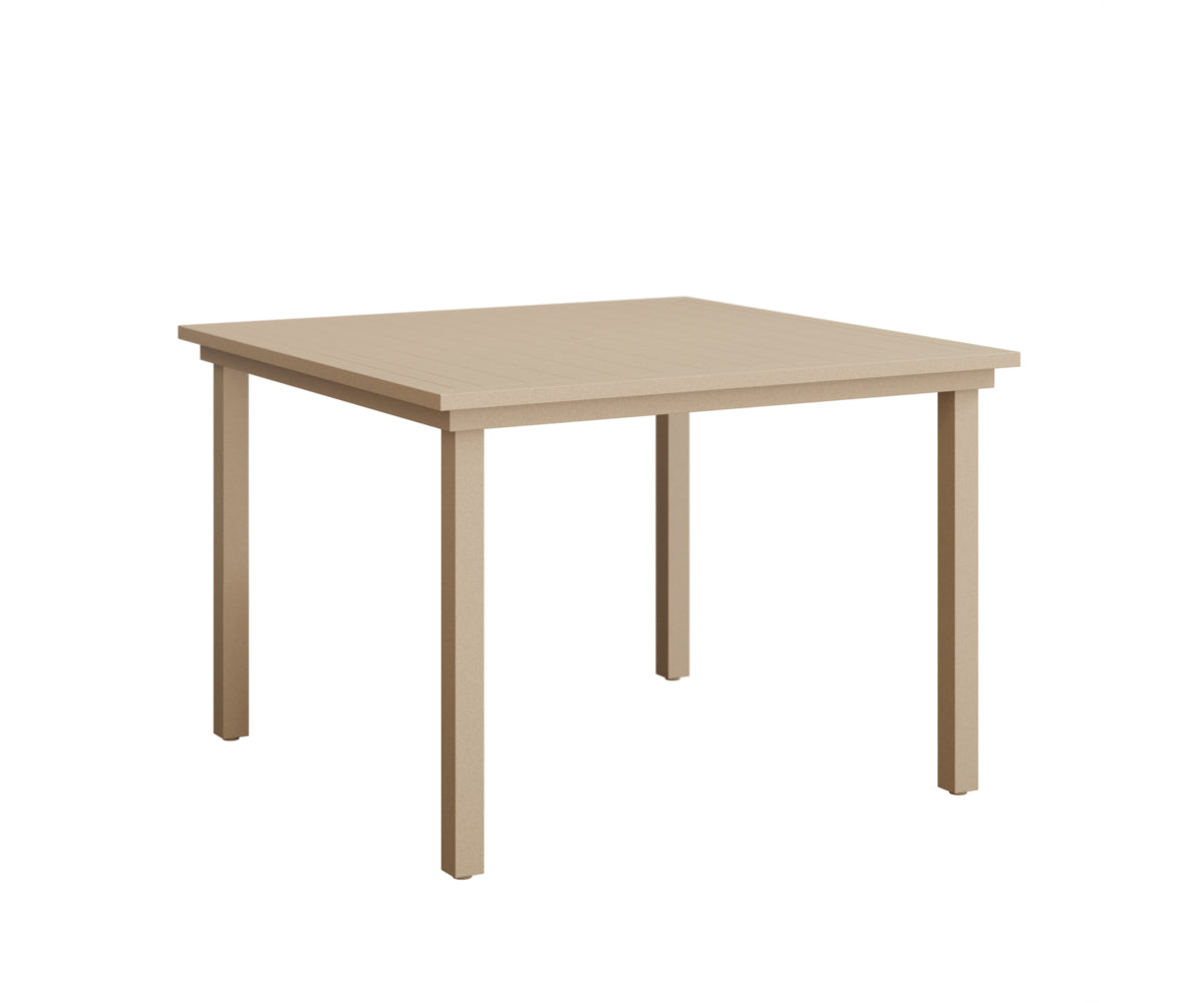 Vida 44" Aluminum Square Dining Table