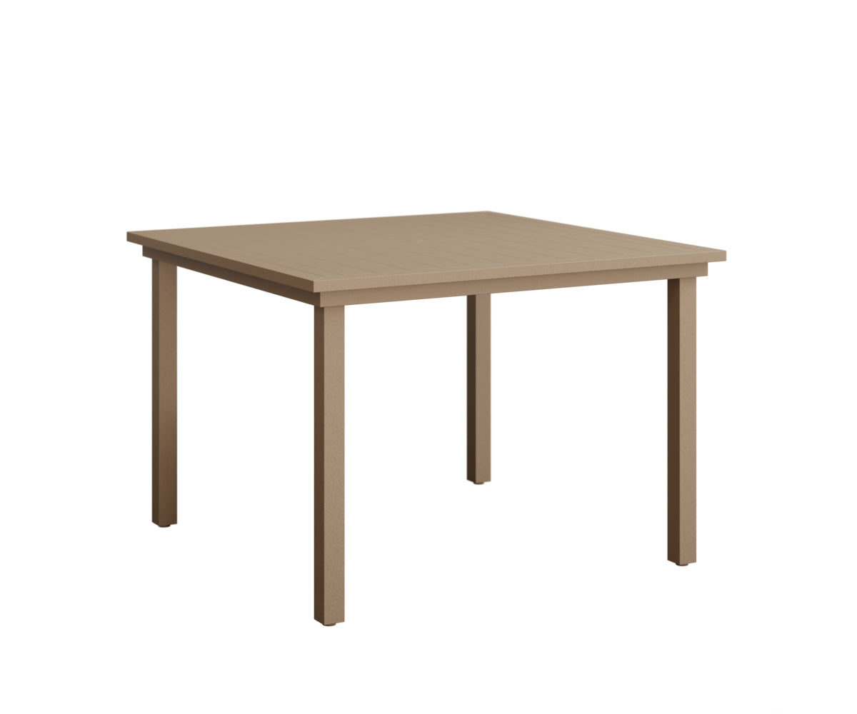 Vida 44" Aluminum Square Dining Table