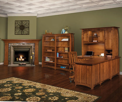 SFC Amish Boulder Creek 4 Shelf, 2 Door Bookcase