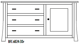 SFC Amish Bridgefort Credenza