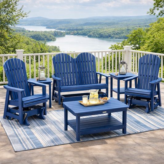 6 Piece Comfo Back Glider Set