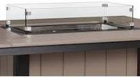 Donoma 12" x 24" Rectangular Glass Wind Guard