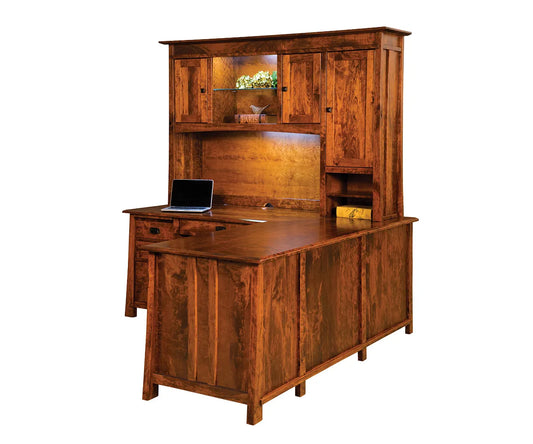SFC Amish Grant L Desk with Hutch